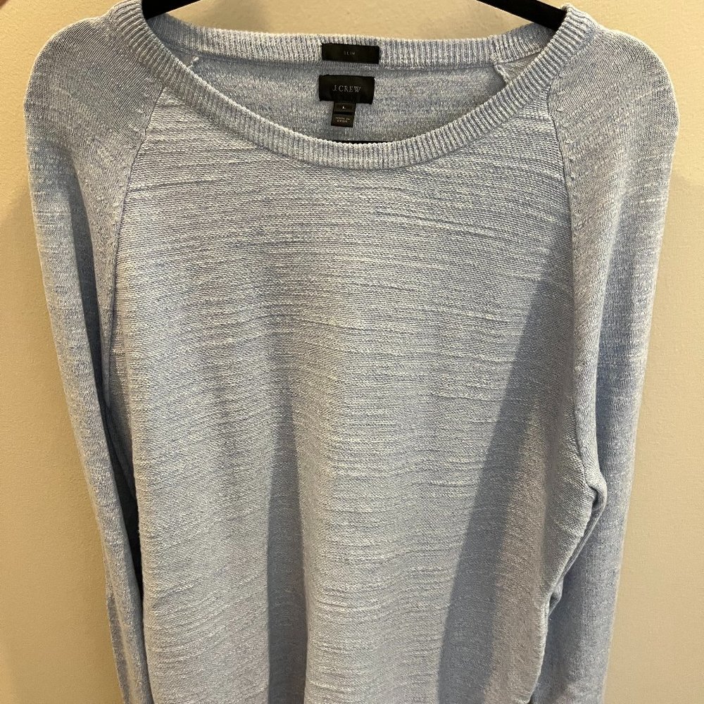 Mens Large JCrew Slim Fit Blue Sweater